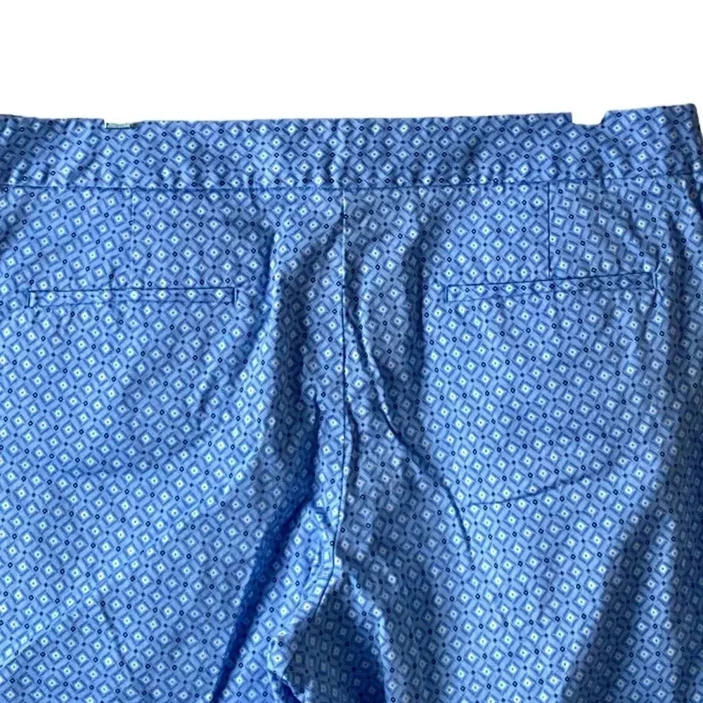 TALBOTS | PLUS SIZE HAMPSHIRE ANKLE DIAMOND PRINT PANTS  - CURVY FIT SIZE 16
